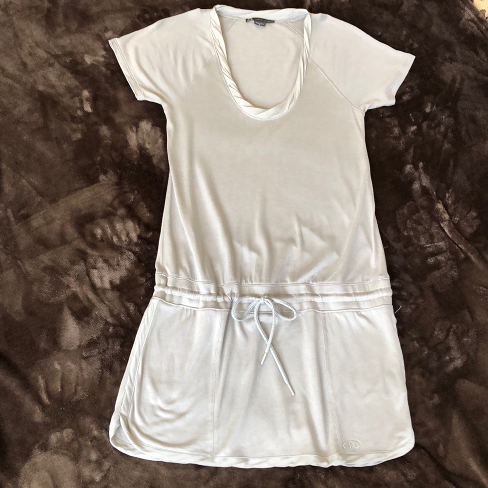 COPY - Armani Exchange light gray short mini dress